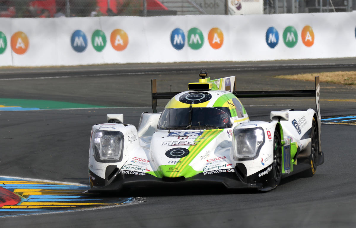 Oreca 07 - Mark Kwamme, Jan Magnussen & Anders Fjordbach at Ford Chicane at the 2023 Le Mans (53428924126).jpg