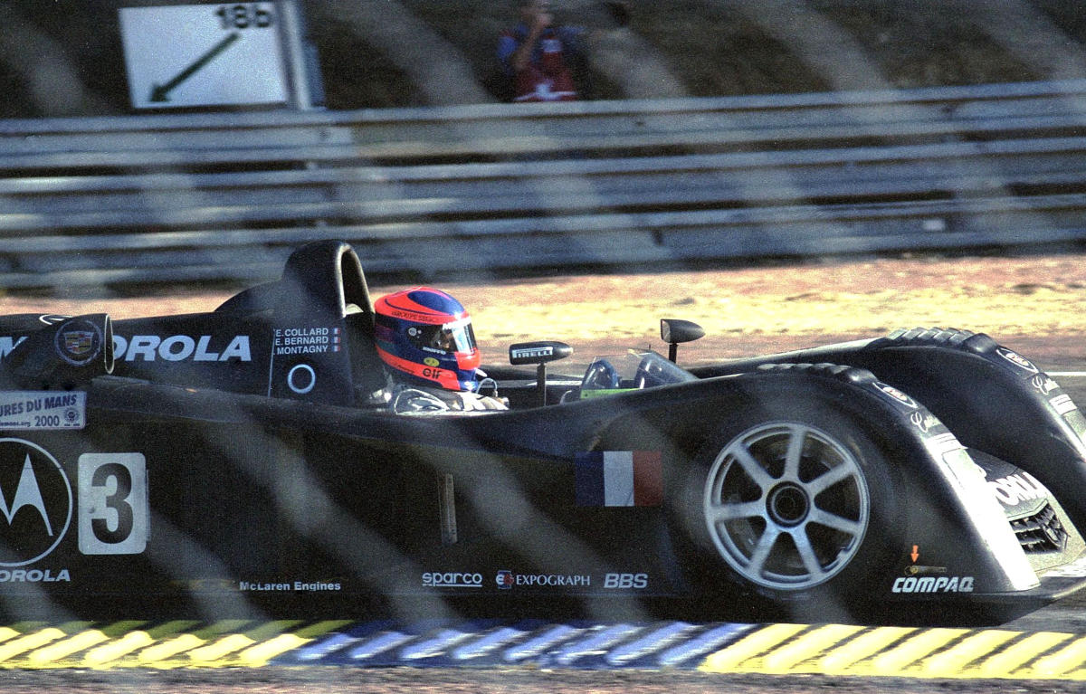 Cadillac Northstar LMP - Emmanuel Collard, Eric Bernard & Franck Montagny at Tertre Rouge at the 2000 Le Mans (52505672806).jpg