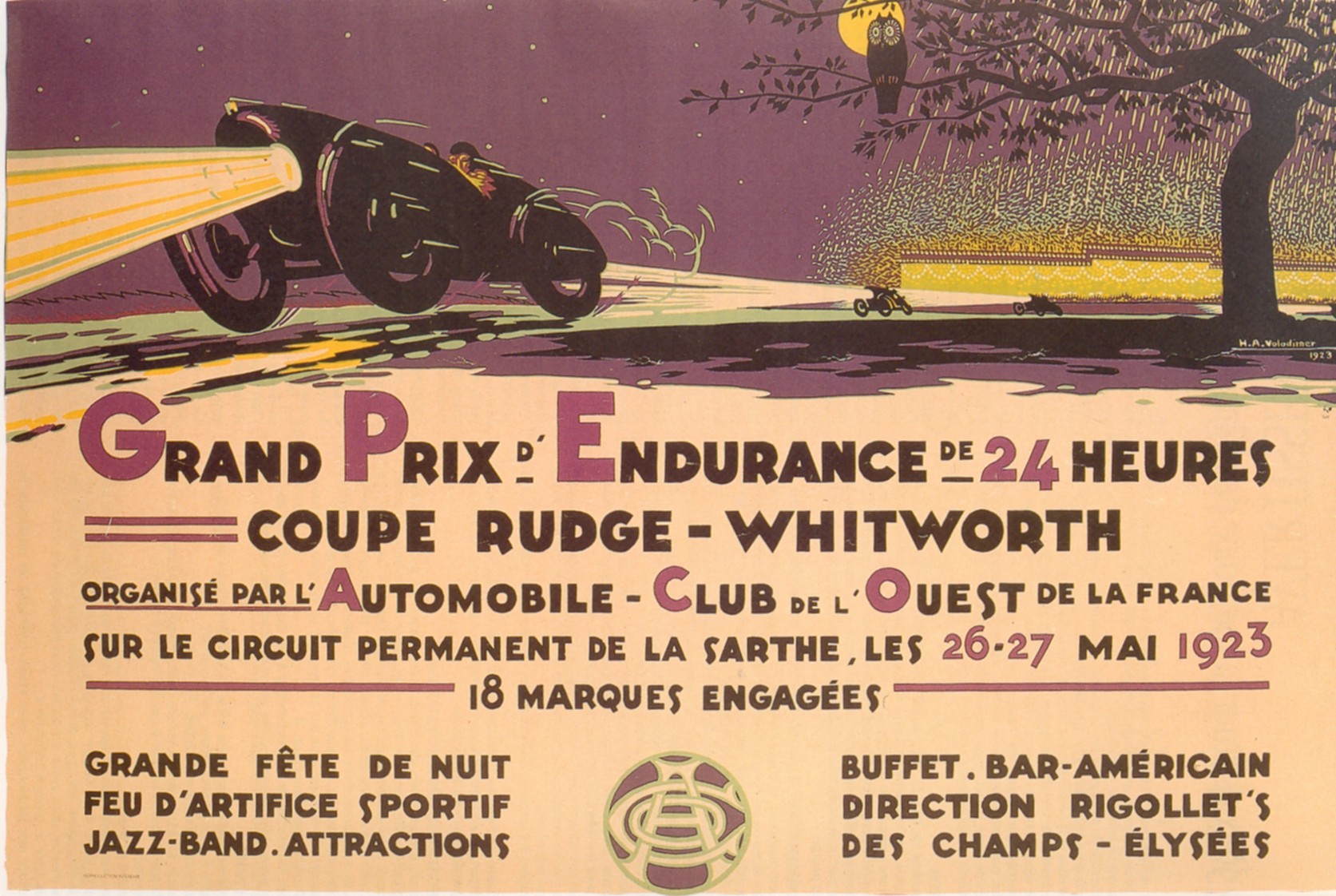 Le Mans 1923 løbsplakat