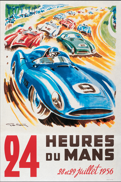 Le Mans 1956 race poster