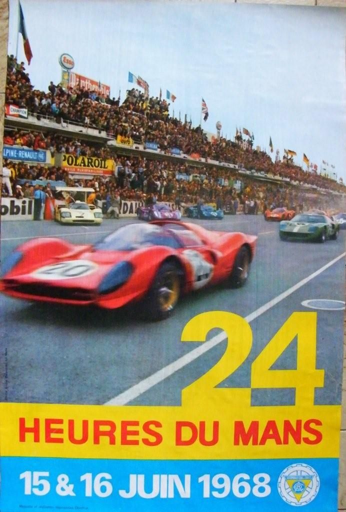 Le Mans 1968 race poster